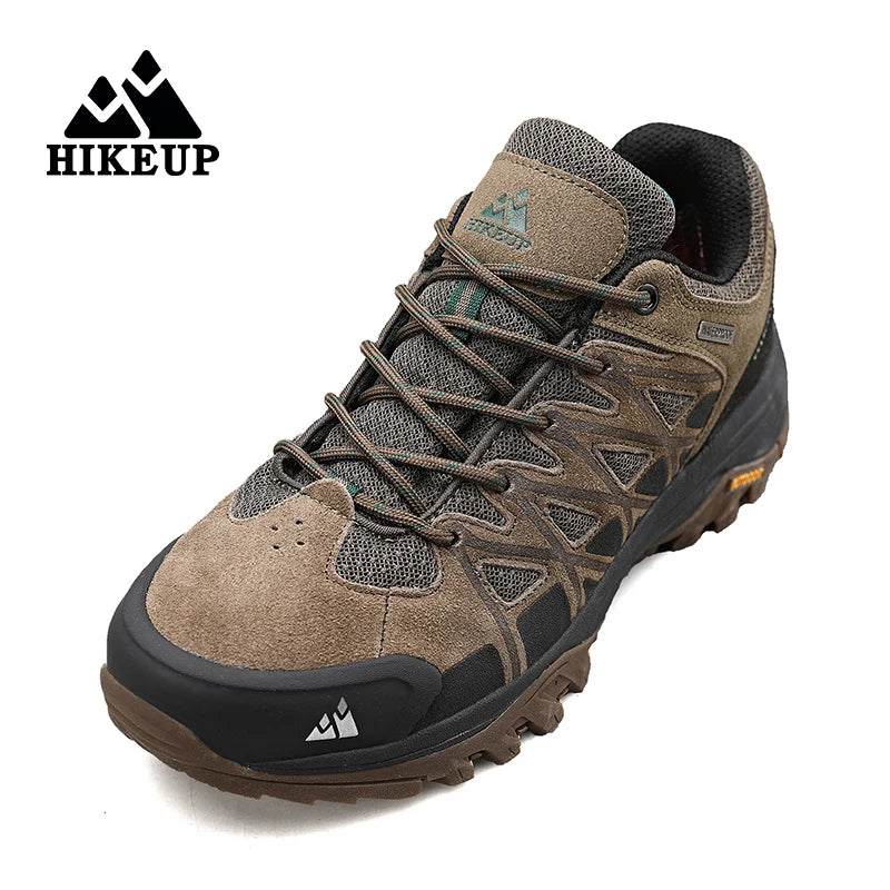 HIKEUP Fashion Outdoor Shoes Hiking Men's Sports Casual Mountain Trekking Boots Camping Sneakers for Men Non-slip Wear-resistant