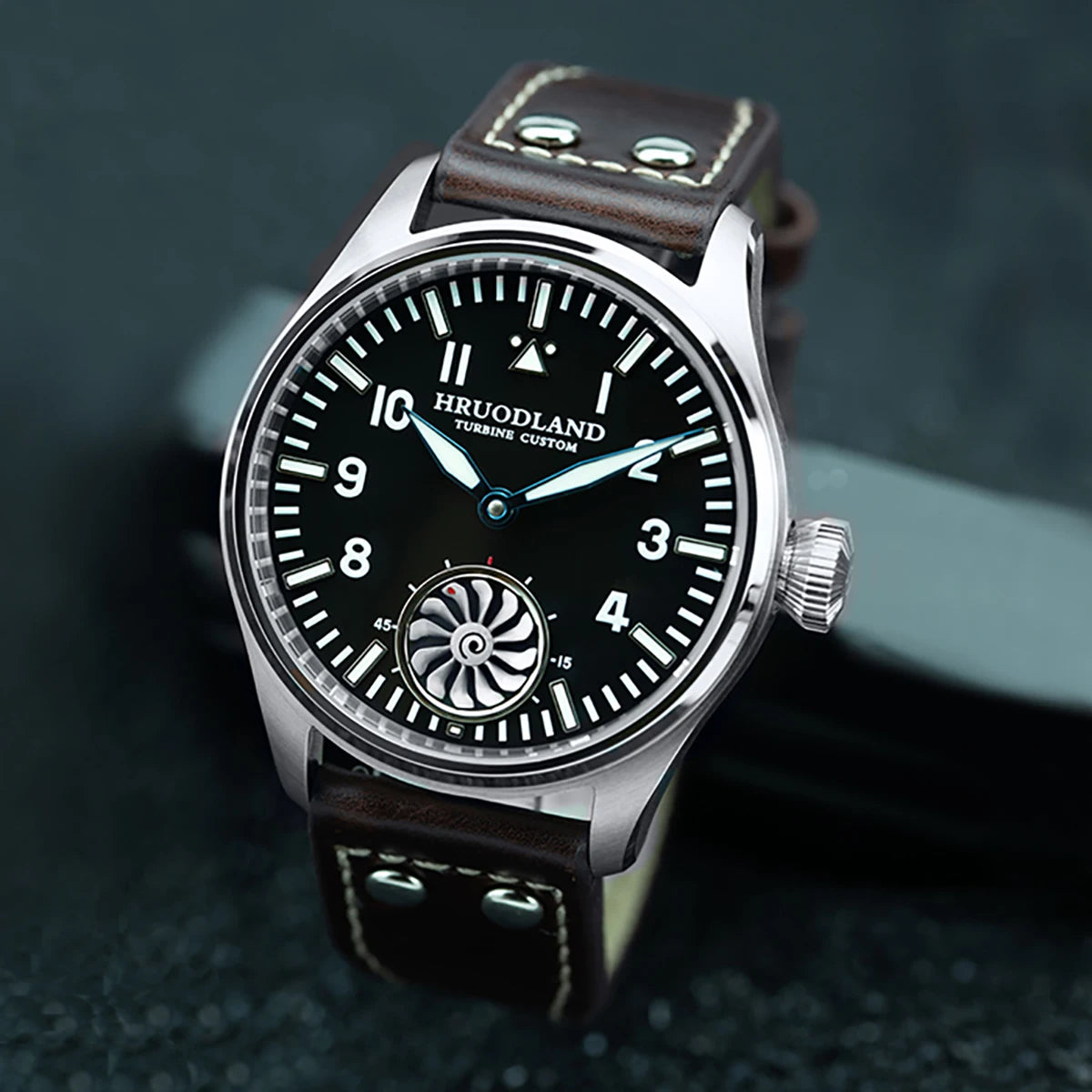 Hruodland 2025 New Pilot ST3620 Men's Manual Mechanical Watch 43MM Sapphire Waterproof 10Bar BGW-9 Retro Watch for Men