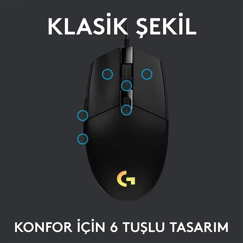 Logitech G305 G304 Gaming Mouse Wireless High DPI Gaming Mouse with 12000 DPI, HERO Sensor, Long Battery Life for PC Gaming, Home & Office