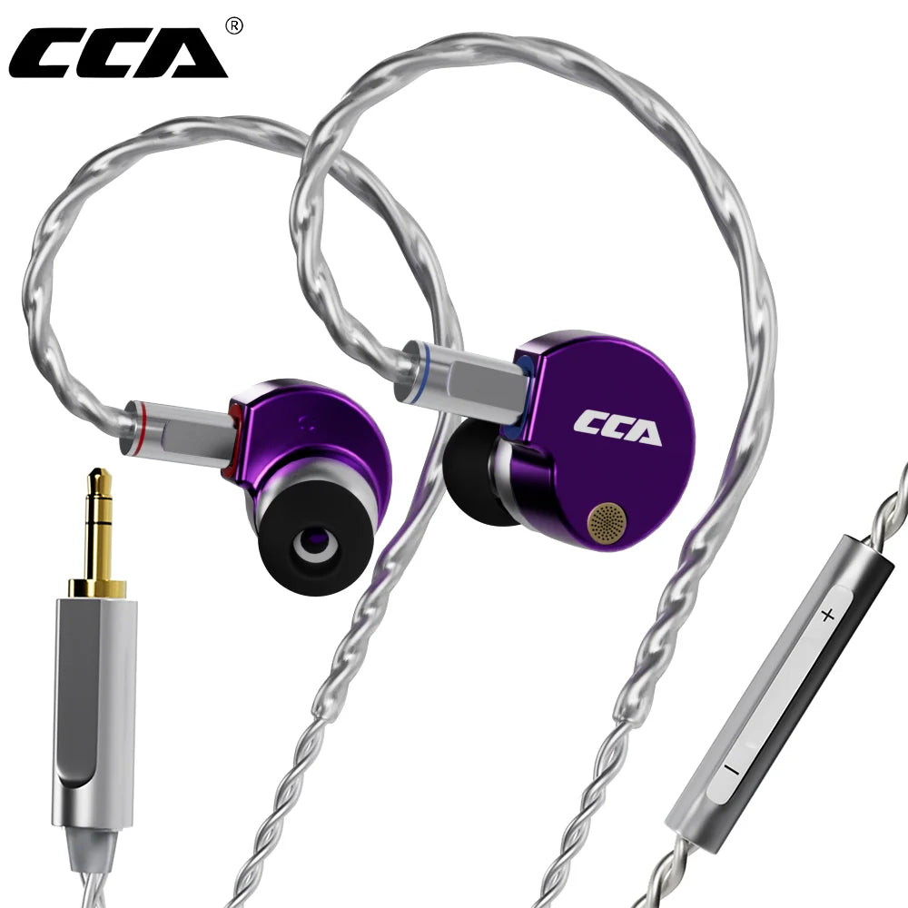 CCA Phoenix Wired Earphones Dynamic Drive LCP Diaphragm Music Headphone With Detachable Cable Noise Reduction Gaming Earphones