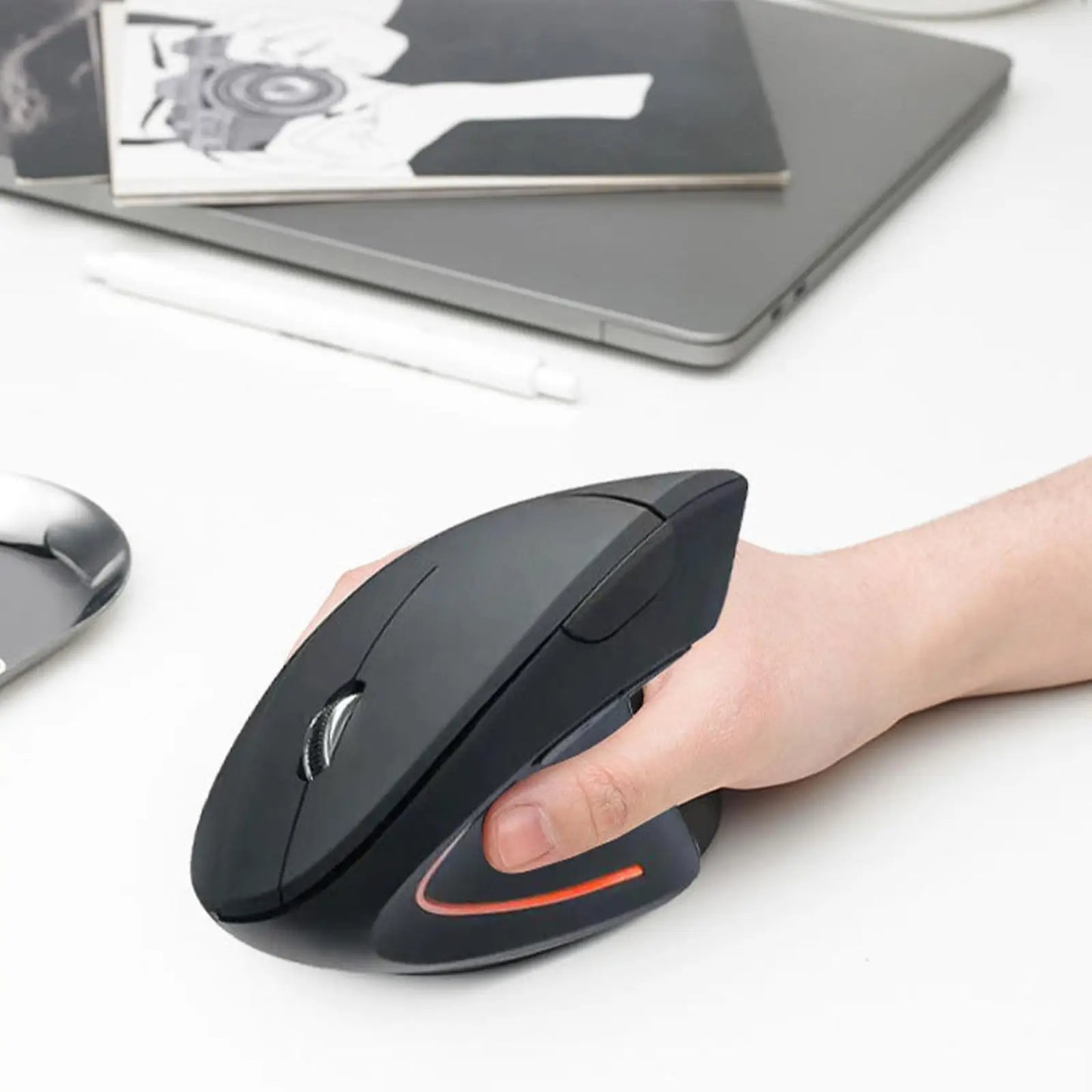 2.4G bezdrôtová vertikálna herná myš, ergonomická, 1600DPI, pre PC, notebook, kanceláriu, mini herná myš
