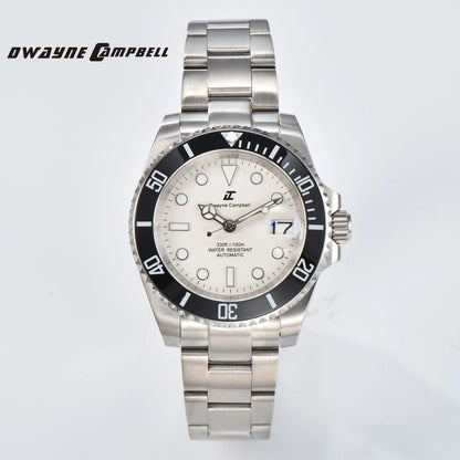 DWAYNE CAMPBELL Top Luxury NH35 Men's Automatic Mechanical Watch Waterproof Luminous Sapphire Glass Classic Business Wristwatch