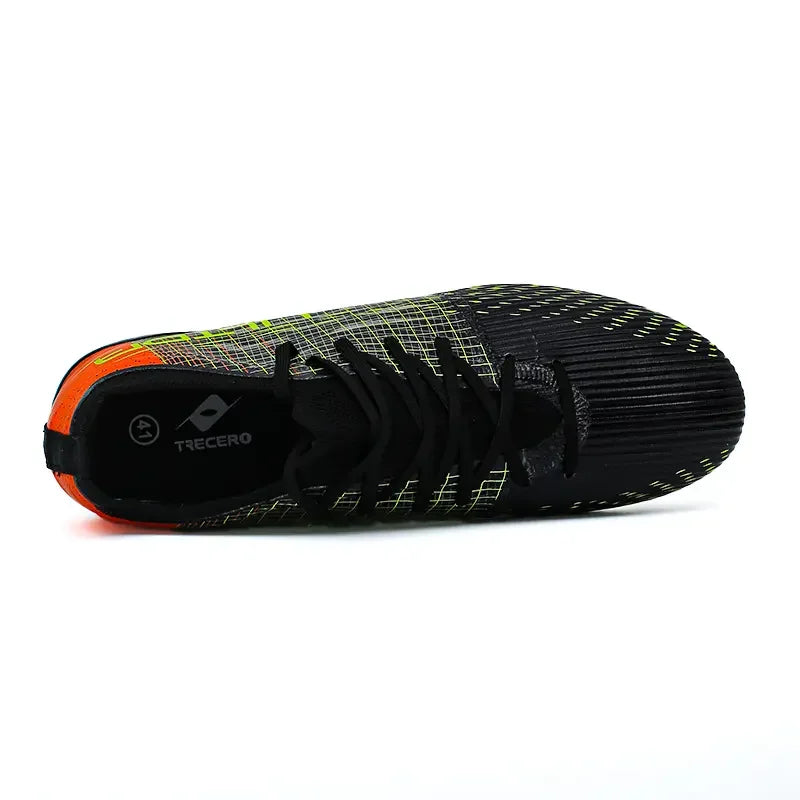 Chaussures de football toutes saisons anti-usure avec doublure respirante, amorti antichoc, semelle à crampons stable, unisexe, pour le football en extérieur