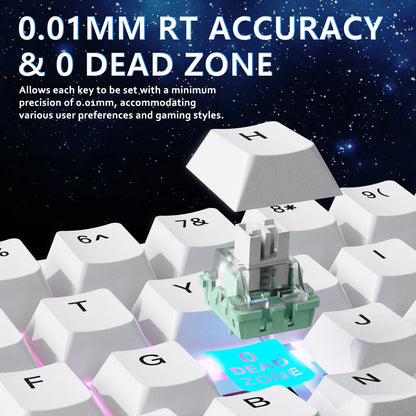 ATTACK SHARK X65 HE Magnetic Switch Rapid Trigger Keyboard, 65% Wired Gaming Keyboard with 8000Hz Polling Rate, Hall Effect RGB Mechanical Keyboard