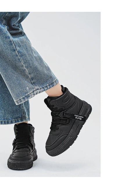 Modische Freizeit-Sneaker, High-Top-Skateboard-Schuhe, Studentenstiefel, Herren und Damen, trendig, strapazierfähig, zweifarbig, für Paare
