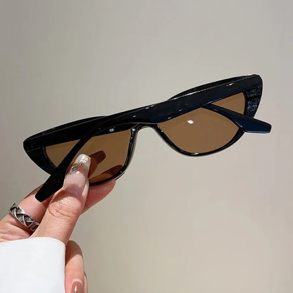 OEC CPO Small Frame Cat Eye Sunglasses Women 2024 Fashion Leopard Color Shades UV400 Sun Glasses Female Trending Eyewear Men