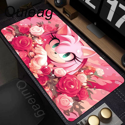 Cute Anime HD Print Mousepad Laptop Desk Mouse Mat PC Gaming Accessories Keyboard Pads Rubber Soft Sonic The Hedgehog Mouse Pads