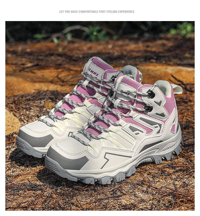 2025 New Hiking Shoes Unisex Outdoor Hiking Sports Shoes Camping Boots Ladies Waterproof Walking Shoes Non-slip Hiking Shoes