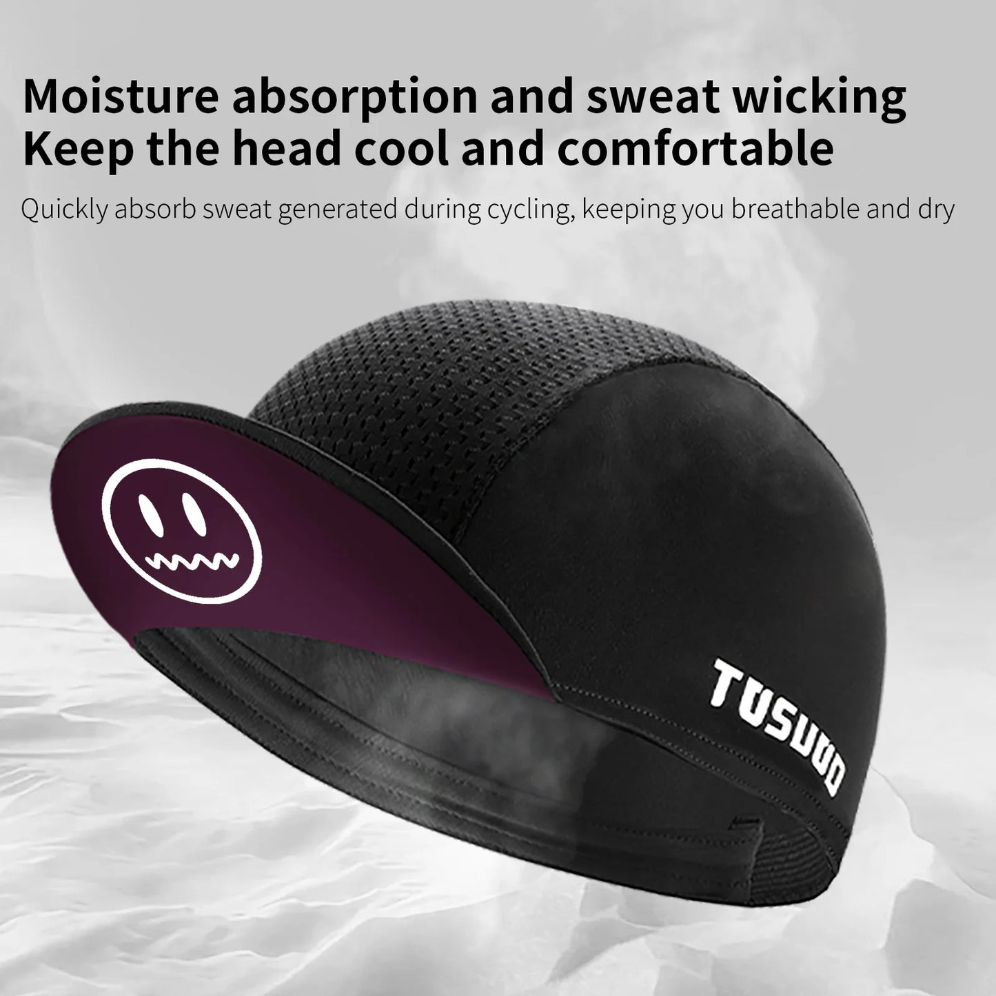 TOSUOD Cycling Cap Breathable Sun Product Quick-dry High Elastic Personality Hat Personality Unisex Outdoor Sport Accessories