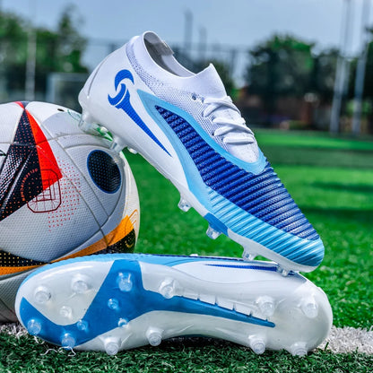 Męskie buty piłkarskie do sportu na świeżym powietrzu dla chłopców, z długimi kolcami, antypoślizgowe, oddychające, do meczów i treningów, buty piłkarskie dla dorosłych, wygodne