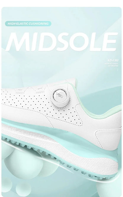 PGM Women Golf Shoes Summer Heat Dissipation Breathable Holes High Elasticity Height Outdoor Sports Sneakers XZ430