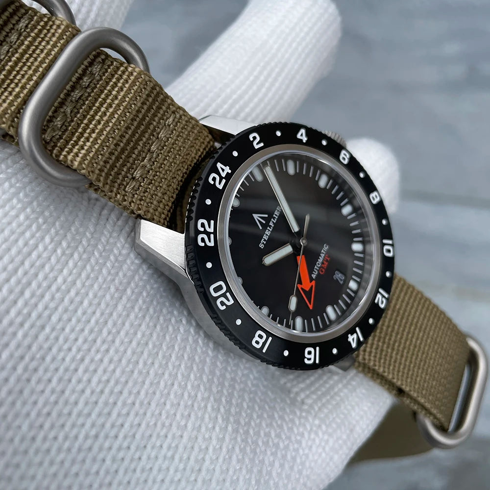 STEELFLIER SF793 NEW Automatic Mechanical Luxury Wristwatch NH34 Movement Synthetic Sapphire 20Bar Waterproof Men Luminous Watch