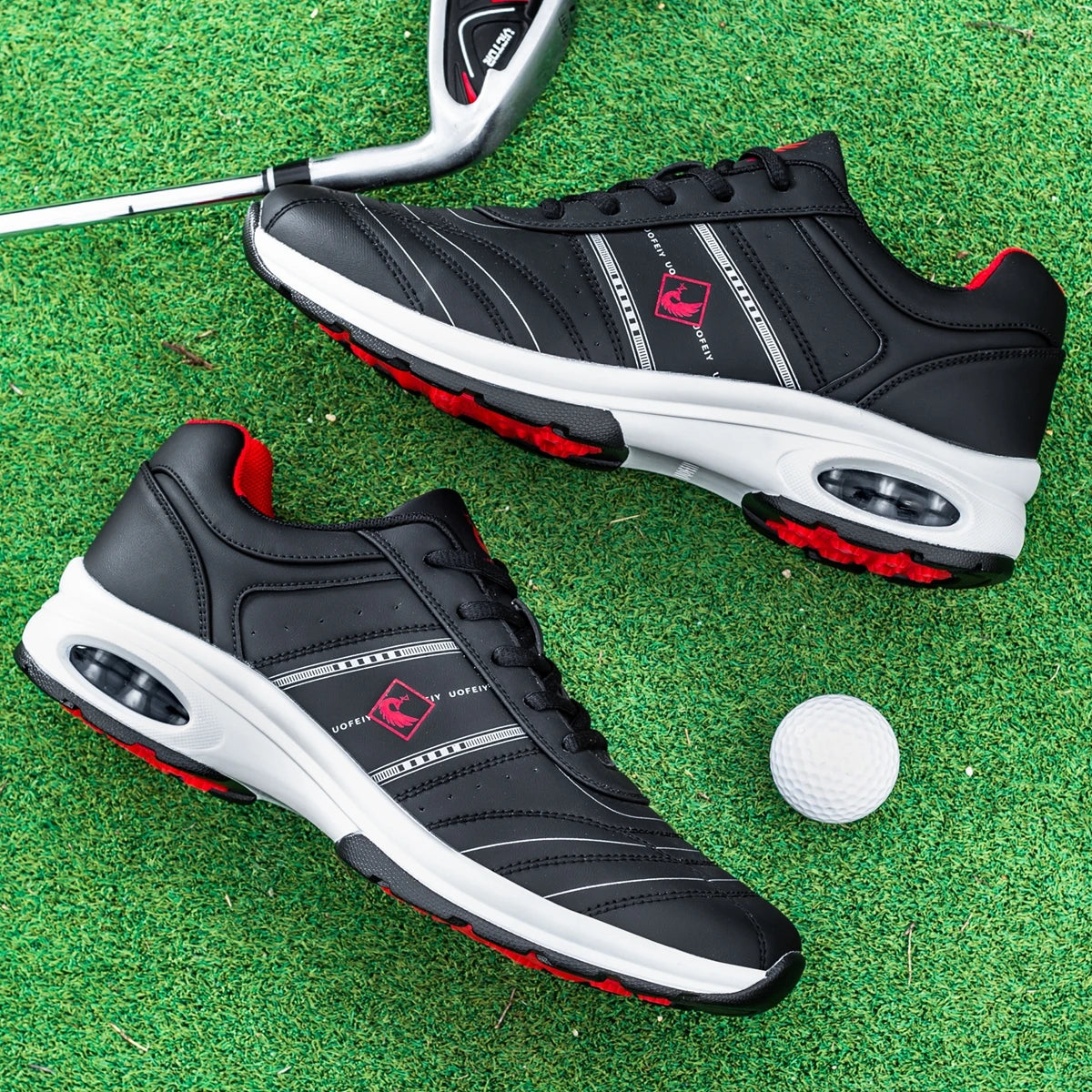OIMKOI Men Golf Shoes Casual Breathable Waterproof Non-slip Golf Outdoor Training Shoes