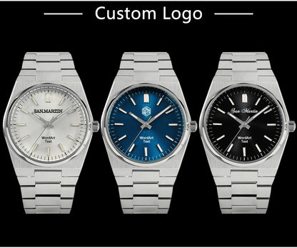 San Martin Classic Men Watch 40mm Miyota 9015 Luxury Dress Automatic Mechanical Wristwatch Quick Release Bracelet SN0023 Reloj