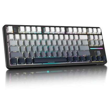 ATTACK SHARK X87 kabellose mechanische Gaming-Tastatur, Tri-Mode BT5.0/2.4GHz/USB-C, Gasket, Hot-Swappable Custom Keyboard, vorglubriziert