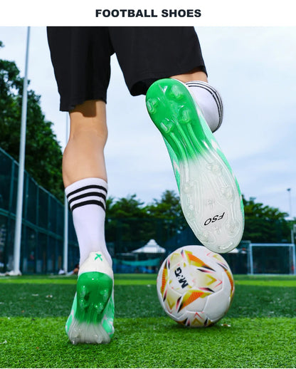 Chaussures de football pour hommes – Chaussures de foot antidérapantes pour garçons – Crampons pour gazon – Baskets de match de haute qualité – Best-sellers – Chaussures montantes légères pour l'extérieur
