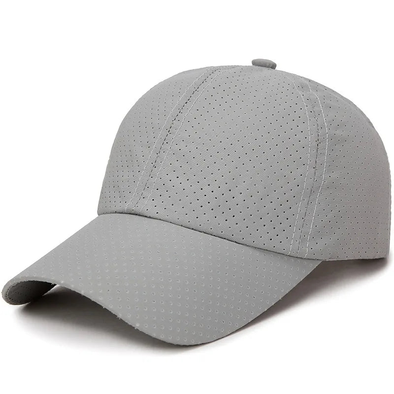 New Women Men Quick-Drying Spring Summer Baseball Cap Solid Breathable Snapback Hat Casual Fishing Sun Cap Hat For Women Men