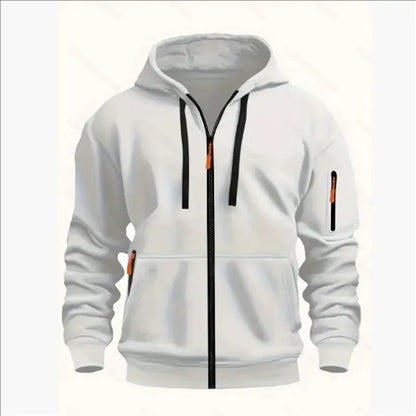 Produit gaming premium Fraquane Men's Sweatshirts with Zipper Pockets Thin Solid Color Half Tracksuit Casual Outdoor Hooded Tracksuit Long Sleeves Jacket Coats.