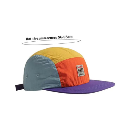 Retro Japanese Style Hip-hop Hats Thin 5 Panel Flat Brimmed Baseball Cap Breathable Quick-drying Sunscreen Hat Unisex
