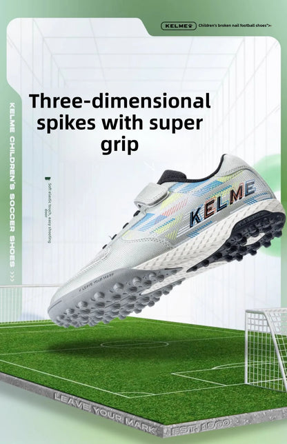 Kelme Children's Soccer Shoes TF Nail Shoes for Elementary School Students Artificial Grass Five-a-Side Football Shoes