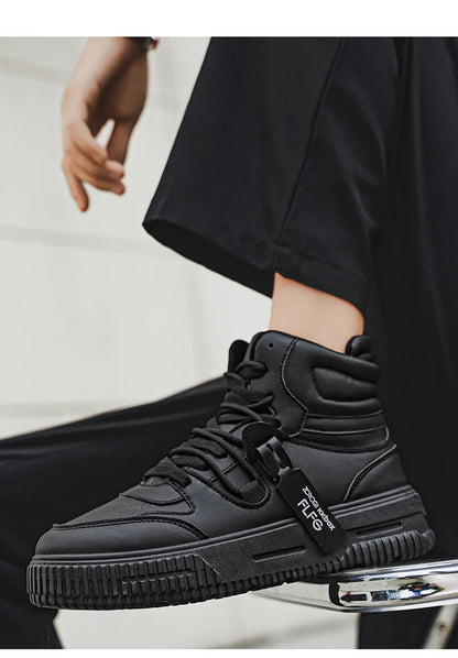 Modische Freizeit-Sneaker, High-Top-Skateboard-Schuhe, Studentenstiefel, Herren und Damen, trendig, strapazierfähig, zweifarbig, für Paare