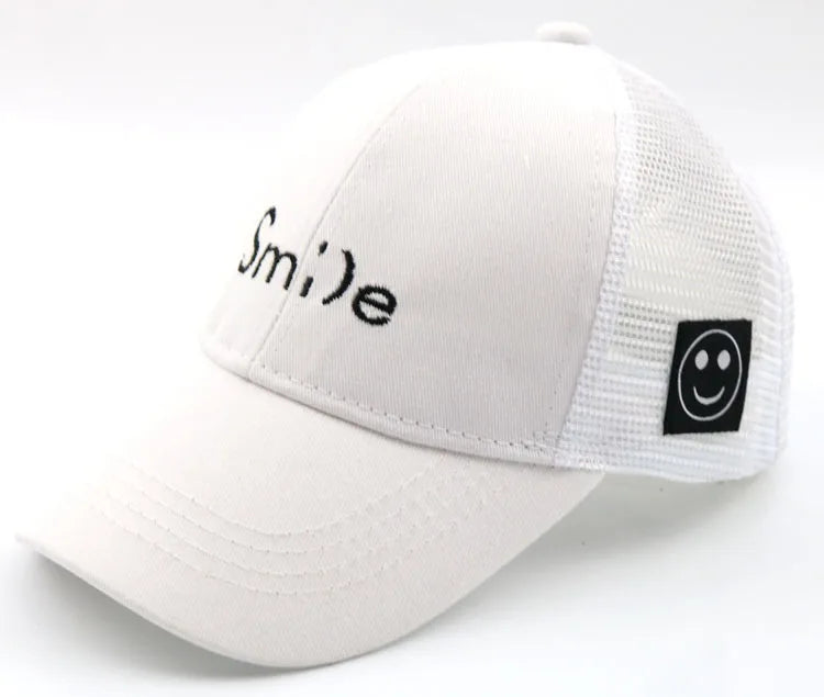 Summer autumn Kid Boy Cartoon Letter Embroidered Baseabll Caps Children Girls Outdoor Leisure Mesh Sport hats