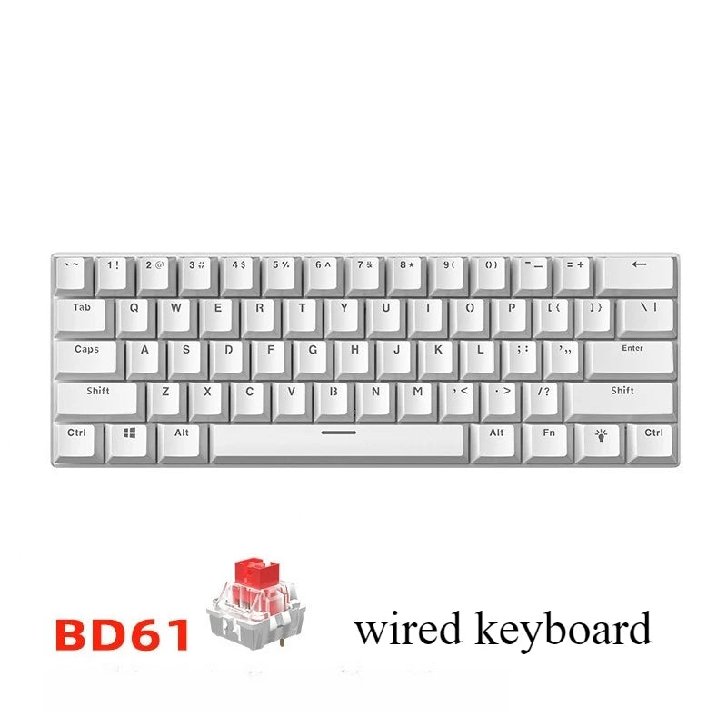 LIEI 60% Mechanical Gaming Keyboard 61 Keys Wired Mechanical Keyboard RGB Backlit Compact Mini Gaming Keyboard for PC Laptop Office