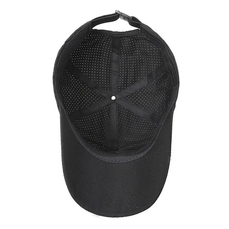 Mesh Quick Dry Cap – Herre-løbe- og sportsbaseballkasket – Dame-golf- og tennis-kasket – Udendørs jogging-kasket – Åndbar solhat