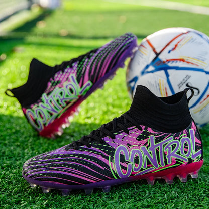 Chaussures de football pour homme, crampons, baskets montantes, chaussures de foot de haute qualité, antidérapantes, pour futsal, gazon, match en salle, best-sellers FG/TF
