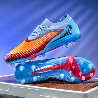 Męskie buty piłkarskie do sportu na świeżym powietrzu dla chłopców, z długimi kolcami, antypoślizgowe, oddychające, do meczów i treningów, buty piłkarskie dla dorosłych, wygodne