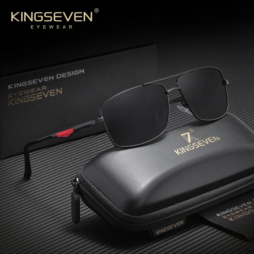 KINGSEVEN Brand Classic Square Polarized Sunglasses Men's Driving Male Sun Glasses Eyewear UV400 Blocking Protection Oculos