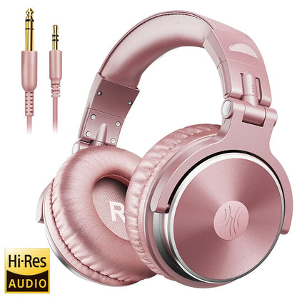 OneOdio Professional DJ Headphones Over-Ear Studio Monitor Headset with Microphone, HiFi Wired Bass Gaming Headphones for PC, Phone, PS4 & Xbox