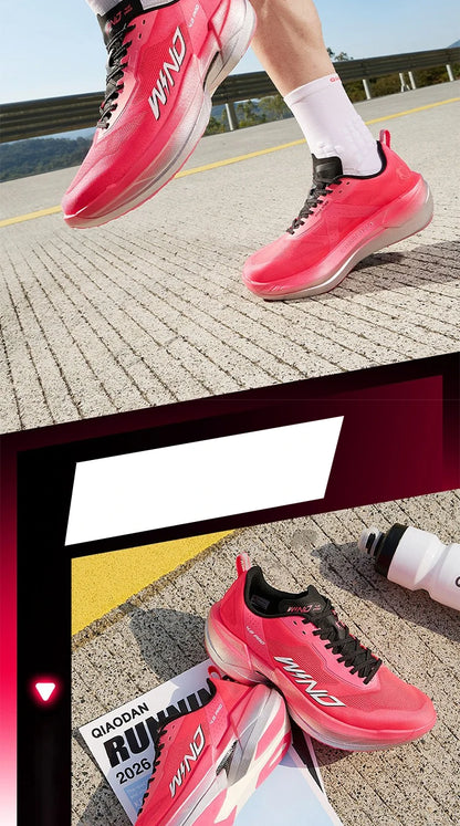 QIAODAN WIND 4PRO Chaussures de marathon à semelle en carbone pour homme - Baskets de course professionnelles - Chaussures de sport de course à pied respirantes QDB023262291