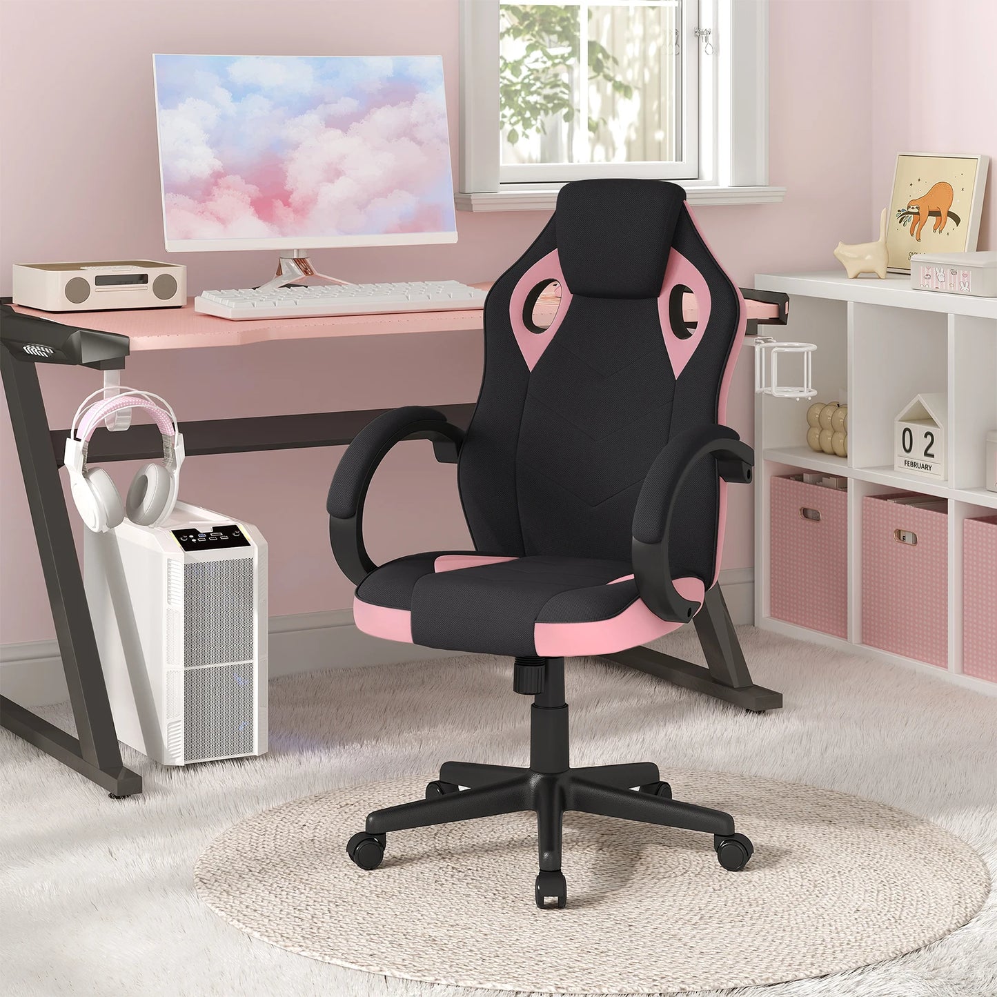 WOLTU Ergonomic Gaming Chair High Back Office Computer Chair with Adjustable Height, 360° Swivel, Reclining Tilt, Racing Style Executive Desk Chair