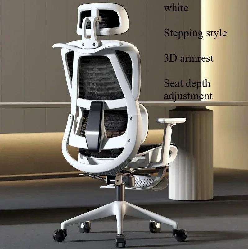 Ergonomic Gaming Office Chair Adjustable 3D Armrests Headrest Lumbar Support Computer Desk Chair with Footrest & Reclining Backrest