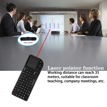 A8 Mini Wireless Keyboard 2.4G 7 Color Backlit 3 in1 Handheld Keyboard with Touchpad Air Mouse for Android TV Box PC Tablet