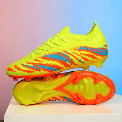 Chaussures de football pour homme, chaussures de sport, chaussures de match unisexes, crampons ultralégers, confortables, antidérapantes, pour l'extérieur, pour adultes, pour gazon, de haute qualité