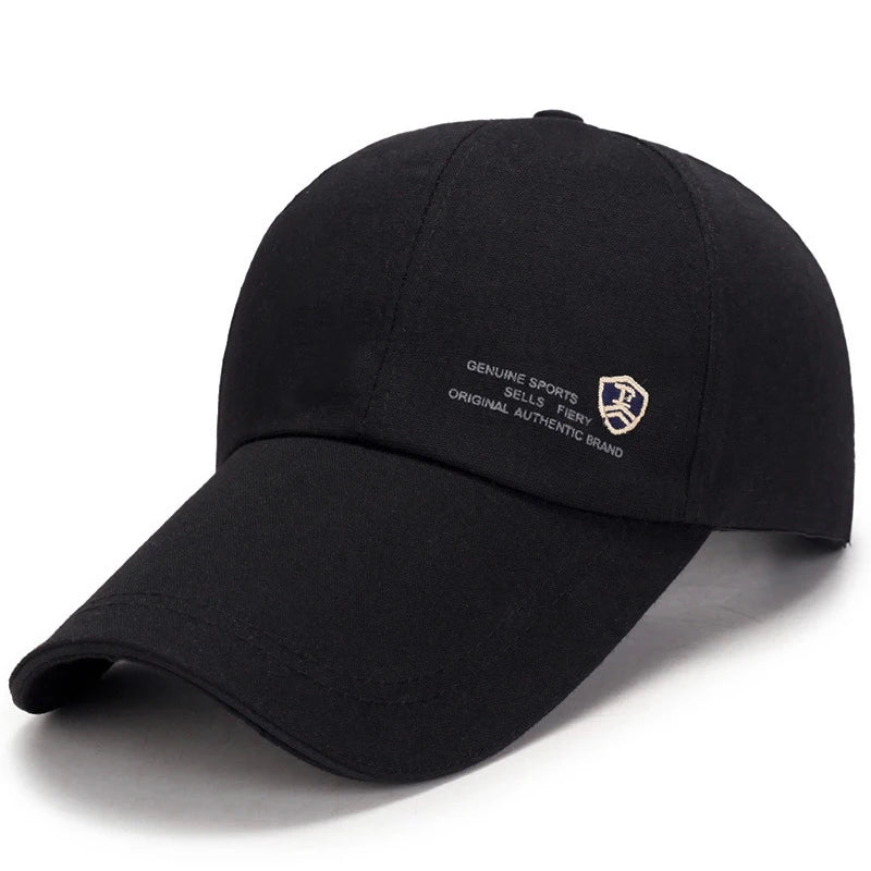 Spring Summer Baseball Cap Embroidered Canvas Sun Hat Outdoor Sports Cap Mens Hat for Fish Fashion Long-brimmed Golf cap 2022