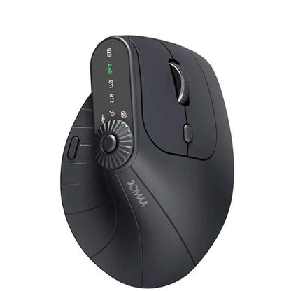 JOMAA Ergonomic Wireless Mouse 2.4GHz Bluetooth RGB Vertical Mouse with LED Display, Rechargeable Dual-Mode Gaming Mouse