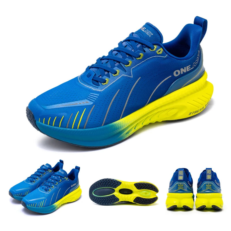ONEMIX Neue Laufschuhe mit Dämpfung für Herren, geeignet für intensive Läufer, Schnürschuhe, Sportschuhe für Damen, rutschfeste Outdoor-Sportschuhe für Herren