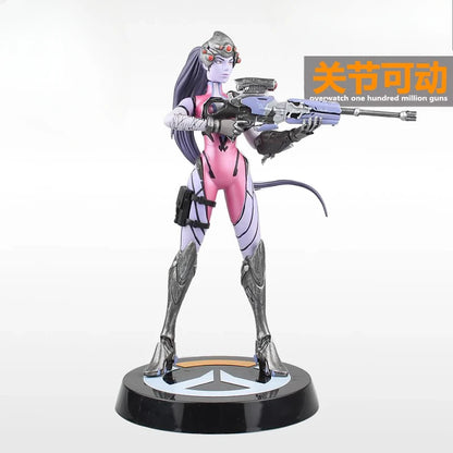 Estátua de Jogo Overwatch De Pioneer Black Lily Hand Blizzard, Modelo de Exposição com Acessórios Ajustável e Articulável