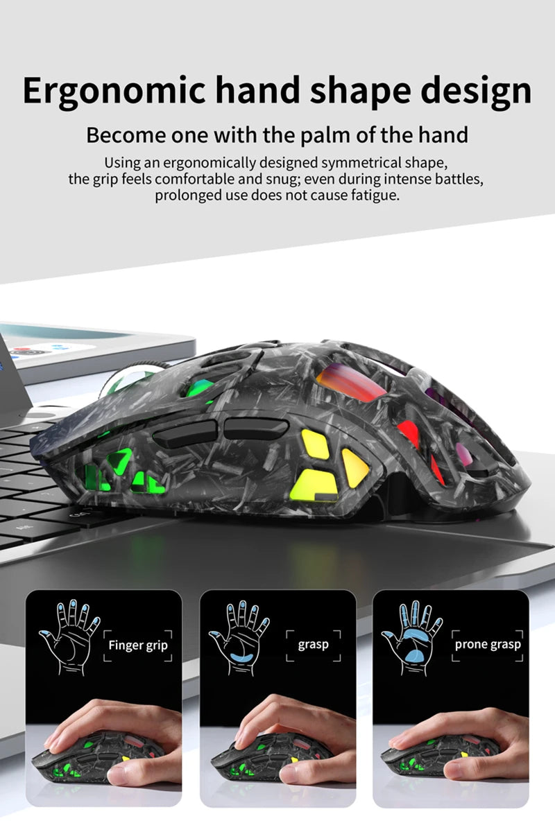 Lenovo X9Pro Tri-Mode Wireless Mouse with Bluetooth, 2.4G & Wired Connectivity, Magnetic Charging Dock, Rechargeable Gaming & Office Mouse