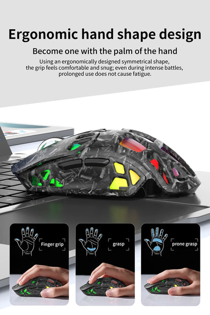 Lenovo X9Pro Tri-Mode Wireless Mouse with Bluetooth, 2.4G & Wired Connectivity, Magnetic Charging Dock, Rechargeable Gaming & Office Mouse