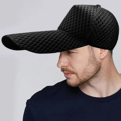 Quality 14cm Long Brim Sun Hat Big Size Large Head Baseball Caps Mesh Sunshade Oversize Trucker Cap Men