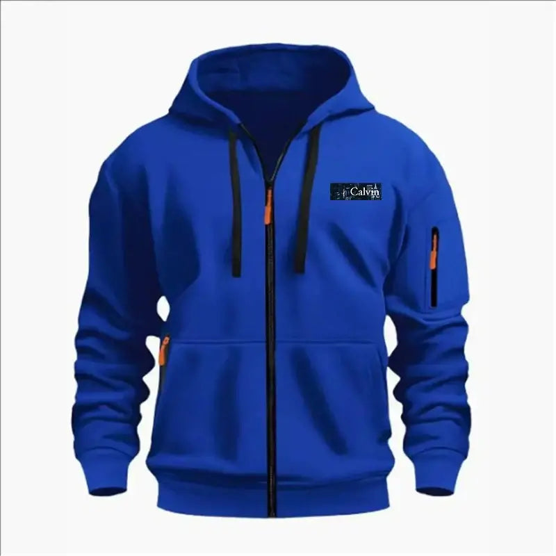 Men's Sweatshirts with Zipper Pockets Thin Solid Color Half Tracksuit Casual Outdoor Hooded Tracksuit Long Sleeves Jacket Coats, Produit gaming premium Fraquane