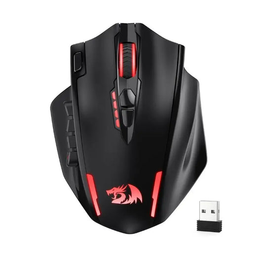 Redragon M913 MAX Wireless Gaming Mouse 26000 DPI MMO Optical Mouse with 16 Programmable Buttons, Tri-Mode Bluetooth & 2.4GHz RGB Gaming Mouse