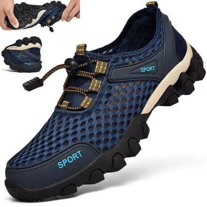 Chaussures de sport en maille pour homme, été : chaussures de mode pour l'alpinisme, respirantes, légères, antidérapantes, pour le plein air, les voyages, la course à pied et le quotidien
