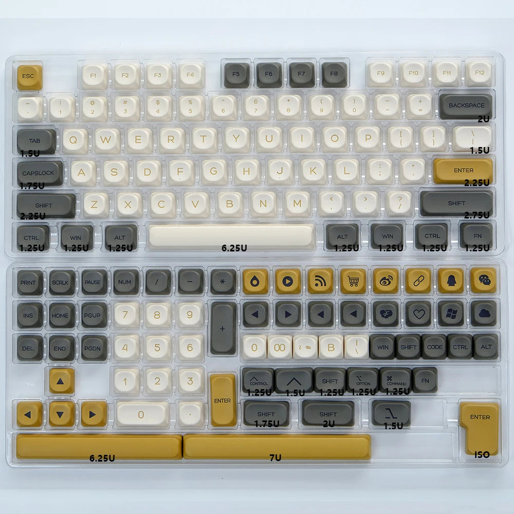 KBDiy KOA Profile Keycap GMK Style Retro 9009 Theme PBT Keycaps For Mechanical Keyboard Gaming KIT Korean 139 Keys ISO Key Cap