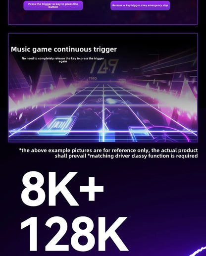 AULA HERO 84 HE Wired Mechanical Keyboard Music Rhythm RGB Gaming Keyboard 8K Return Magnetic Switch High Performance Keyboard