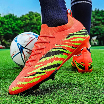 Chaussures de football pour homme, chaussures de sport, chaussures de match unisexes, crampons ultralégers, confortables, antidérapantes, pour l'extérieur, pour adultes, pour gazon, de haute qualité